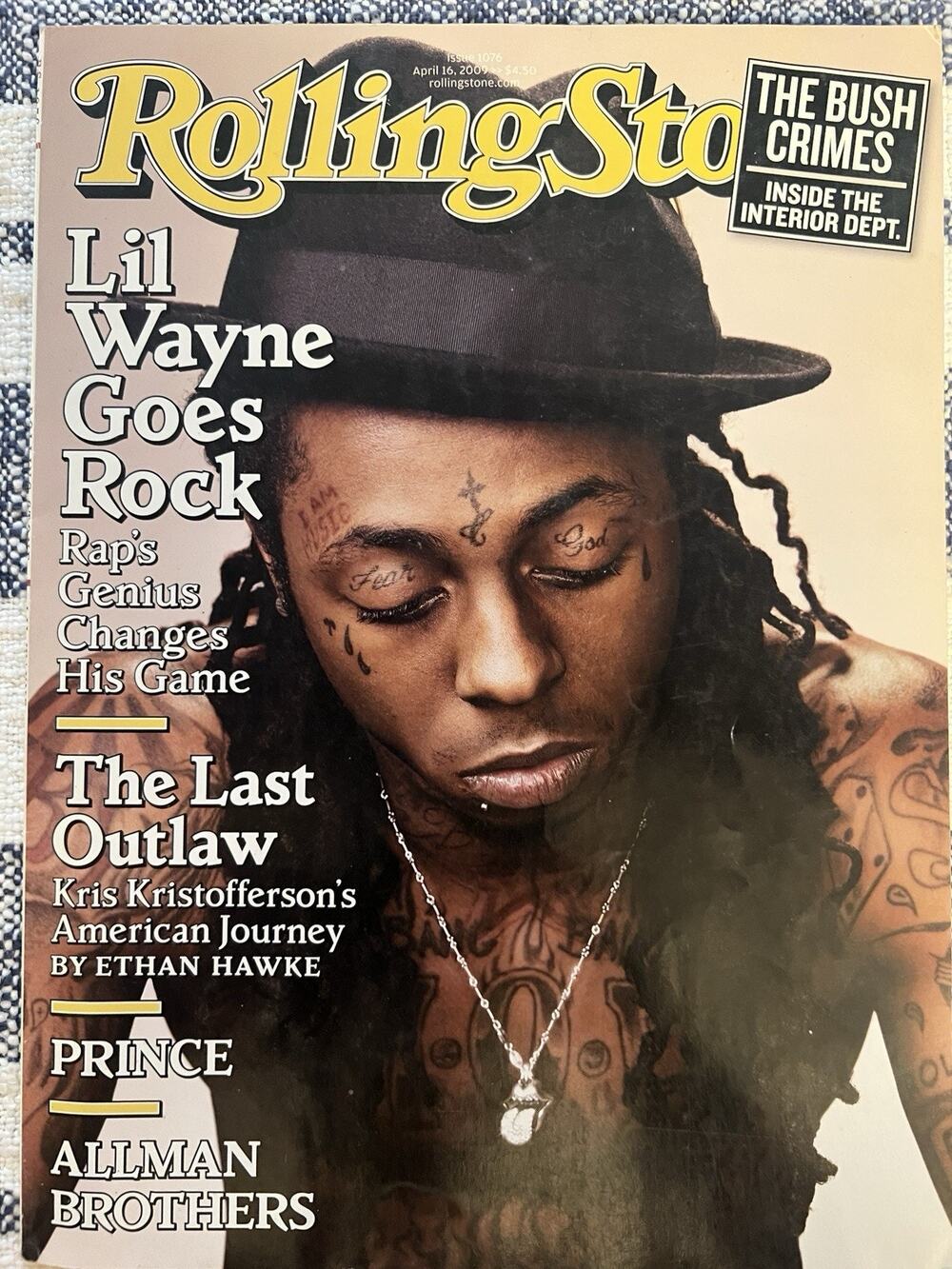 Rolling Stone Magazine Apr 2009 Issue 1076 Lil Wayne Goes Rock Cover Feature